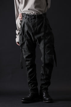 画像をギャラリービューアに読み込む, masnada BAGGY GUSSET POCKET PANTS / STRETCH RELIEF STRIPE COTTON (LEGION)