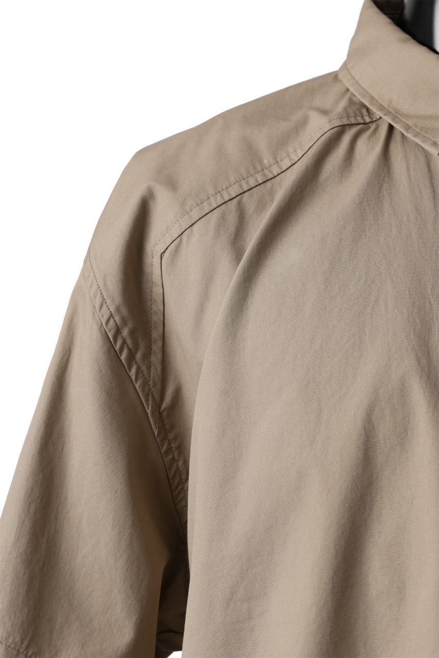 画像をギャラリービューアに読み込む, entire studios ZIP POCKET SHORT SLEEVE SHIRT (CAMEL)