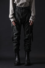 画像をギャラリービューアに読み込む, masnada BAGGY GUSSET POCKET PANTS / STRETCH RELIEF STRIPE COTTON (LEGION)