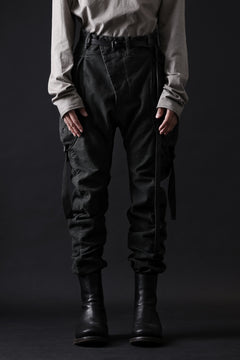 画像をギャラリービューアに読み込む, masnada BAGGY GUSSET POCKET PANTS / STRETCH RELIEF STRIPE COTTON (LEGION)