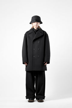 画像をギャラリービューアに読み込む, TARO HORIUCHI / th products Marine Over Coat / active setter tweed knit (black)