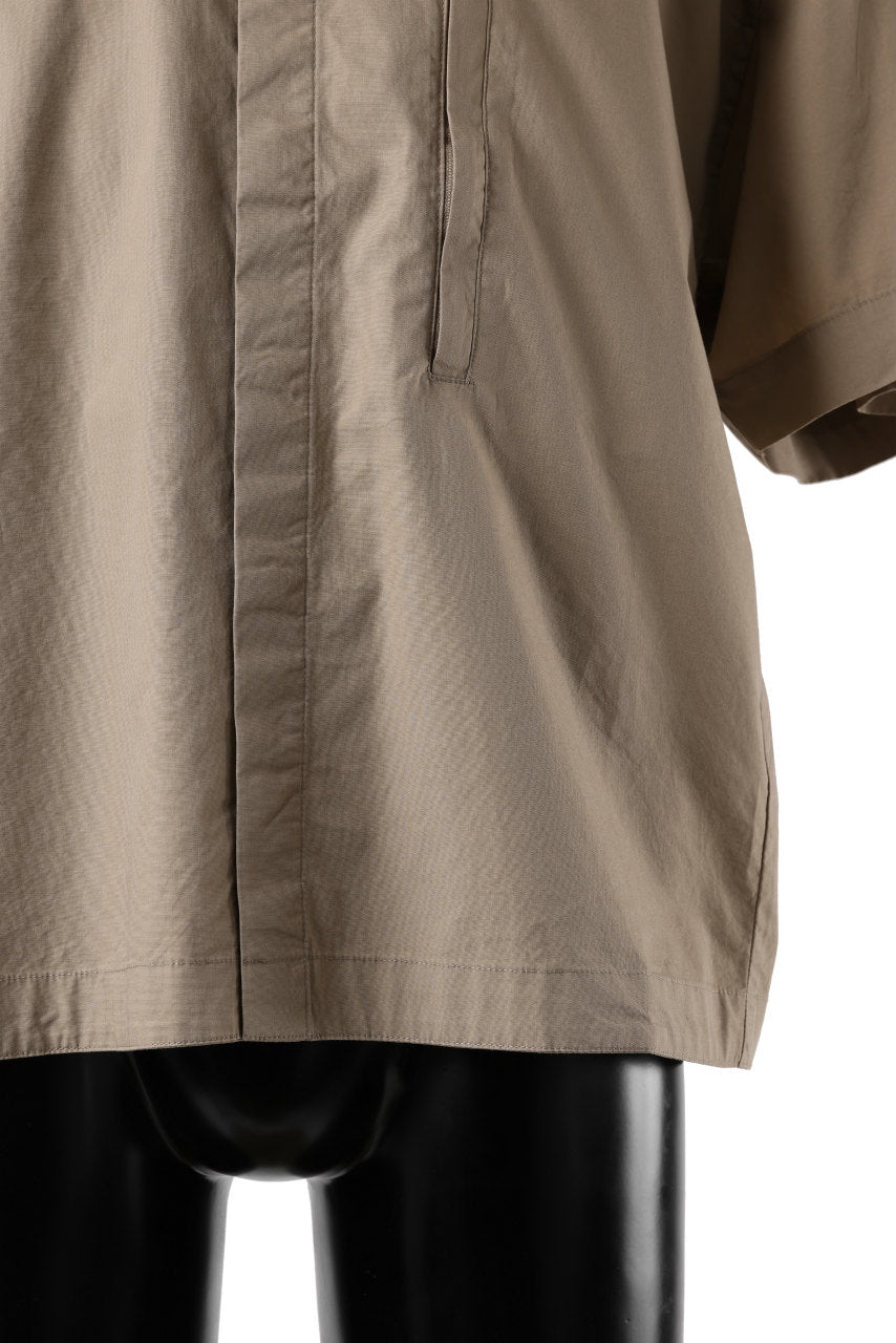 画像をギャラリービューアに読み込む, entire studios ZIP POCKET SHORT SLEEVE SHIRT (CAMEL)