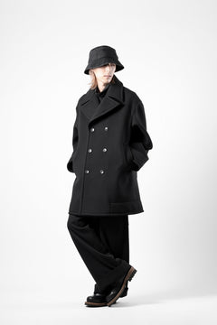 画像をギャラリービューアに読み込む, TARO HORIUCHI / th products Marine Over Coat / active setter tweed knit (black)