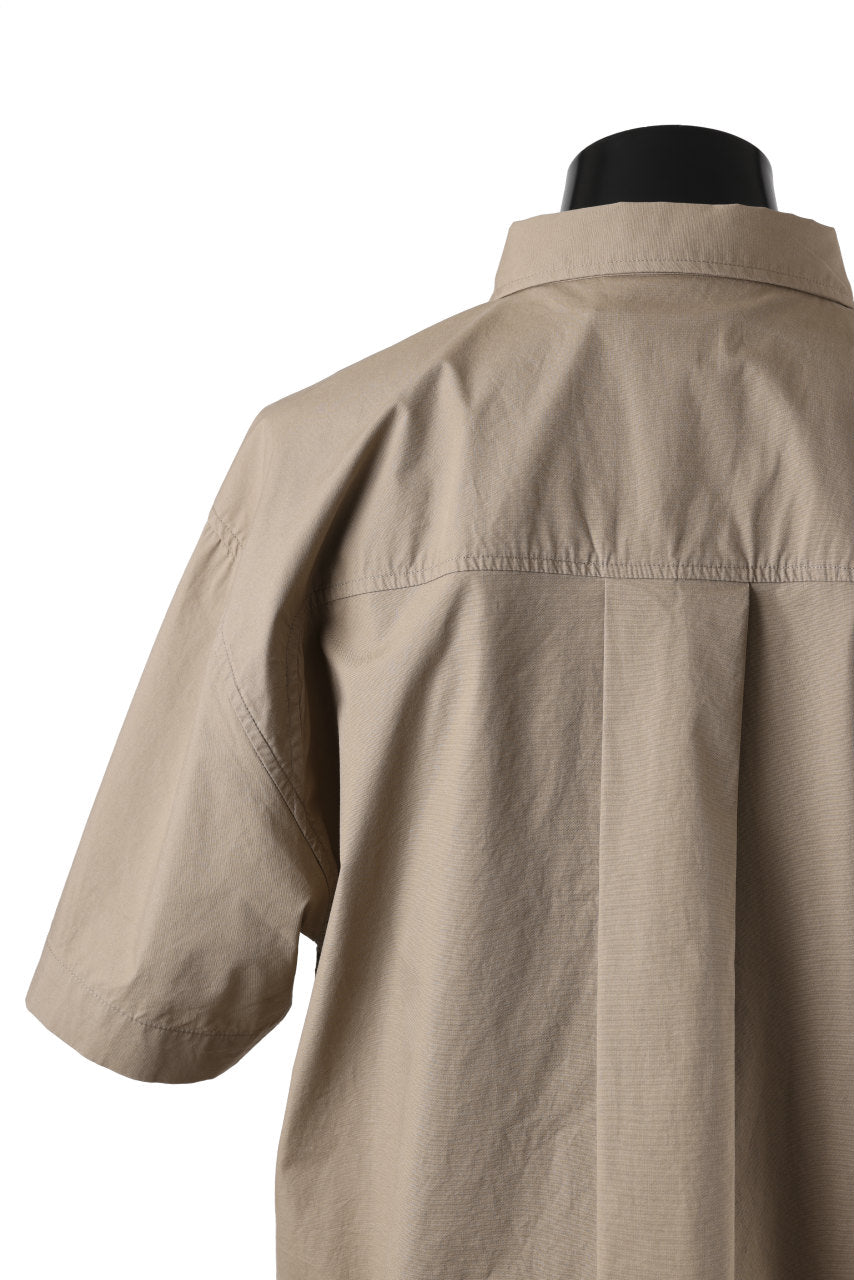 画像をギャラリービューアに読み込む, entire studios ZIP POCKET SHORT SLEEVE SHIRT (CAMEL)