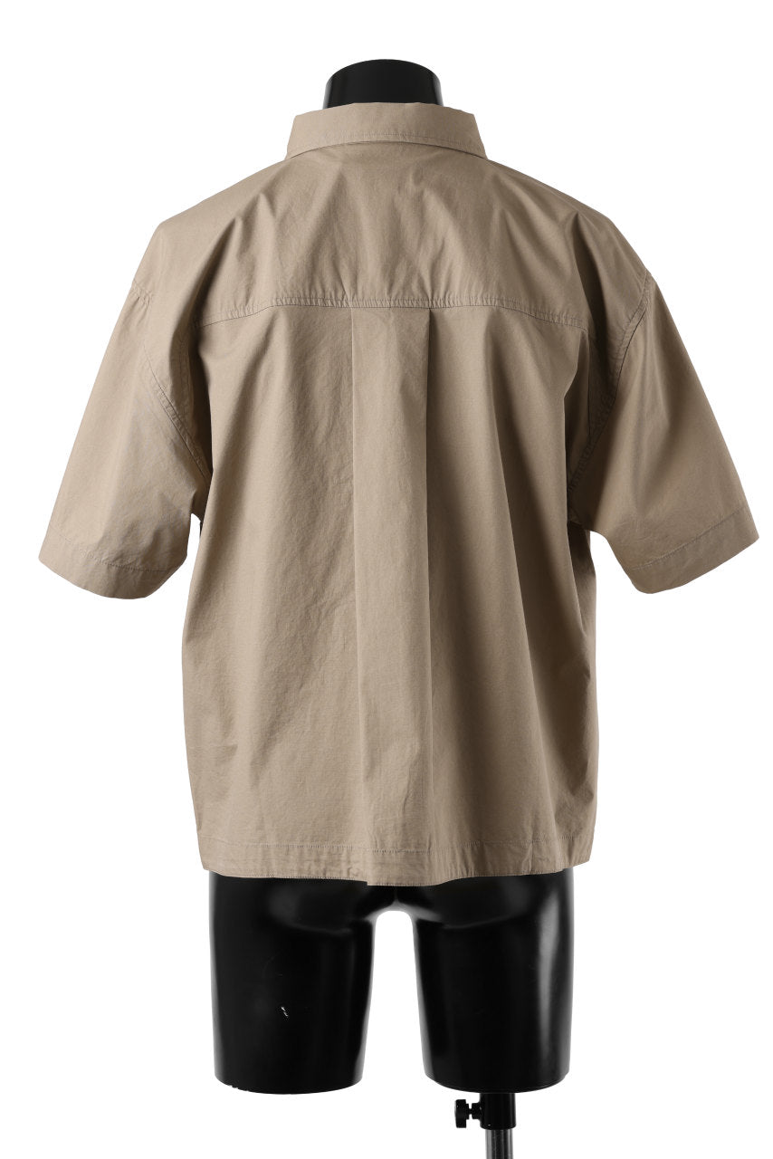 画像をギャラリービューアに読み込む, entire studios ZIP POCKET SHORT SLEEVE SHIRT (CAMEL)