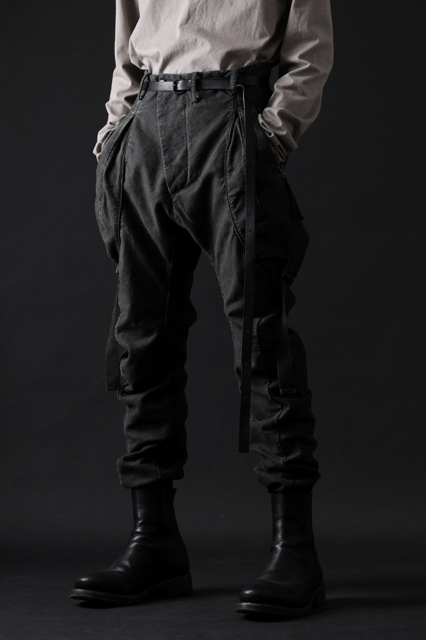 画像をギャラリービューアに読み込む, masnada BAGGY GUSSET POCKET PANTS / STRETCH RELIEF STRIPE COTTON (LEGION)