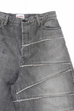 画像をギャラリービューアに読み込む, FULLCOUNT x KAMIYA Switching Denim Wide Bermuda Pants / 13.7oz Original Selvedge Denim (BLACK)