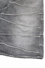 画像をギャラリービューアに読み込む, FULLCOUNT x KAMIYA Switching Denim Wide Bermuda Pants / 13.7oz Original Selvedge Denim (BLACK)