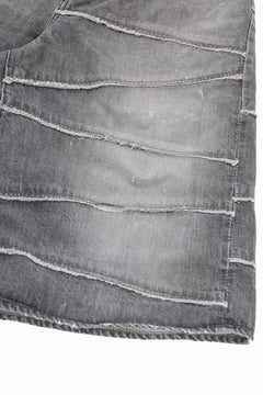 画像をギャラリービューアに読み込む, FULLCOUNT x KAMIYA Switching Denim Wide Bermuda Pants / 13.7oz Original Selvedge Denim (BLACK)