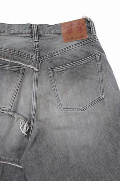 画像をギャラリービューアに読み込む, FULLCOUNT x KAMIYA Switching Denim Wide Bermuda Pants / 13.7oz Original Selvedge Denim (BLACK)