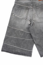 画像をギャラリービューアに読み込む, FULLCOUNT x KAMIYA Switching Denim Wide Bermuda Pants / 13.7oz Original Selvedge Denim (BLACK)