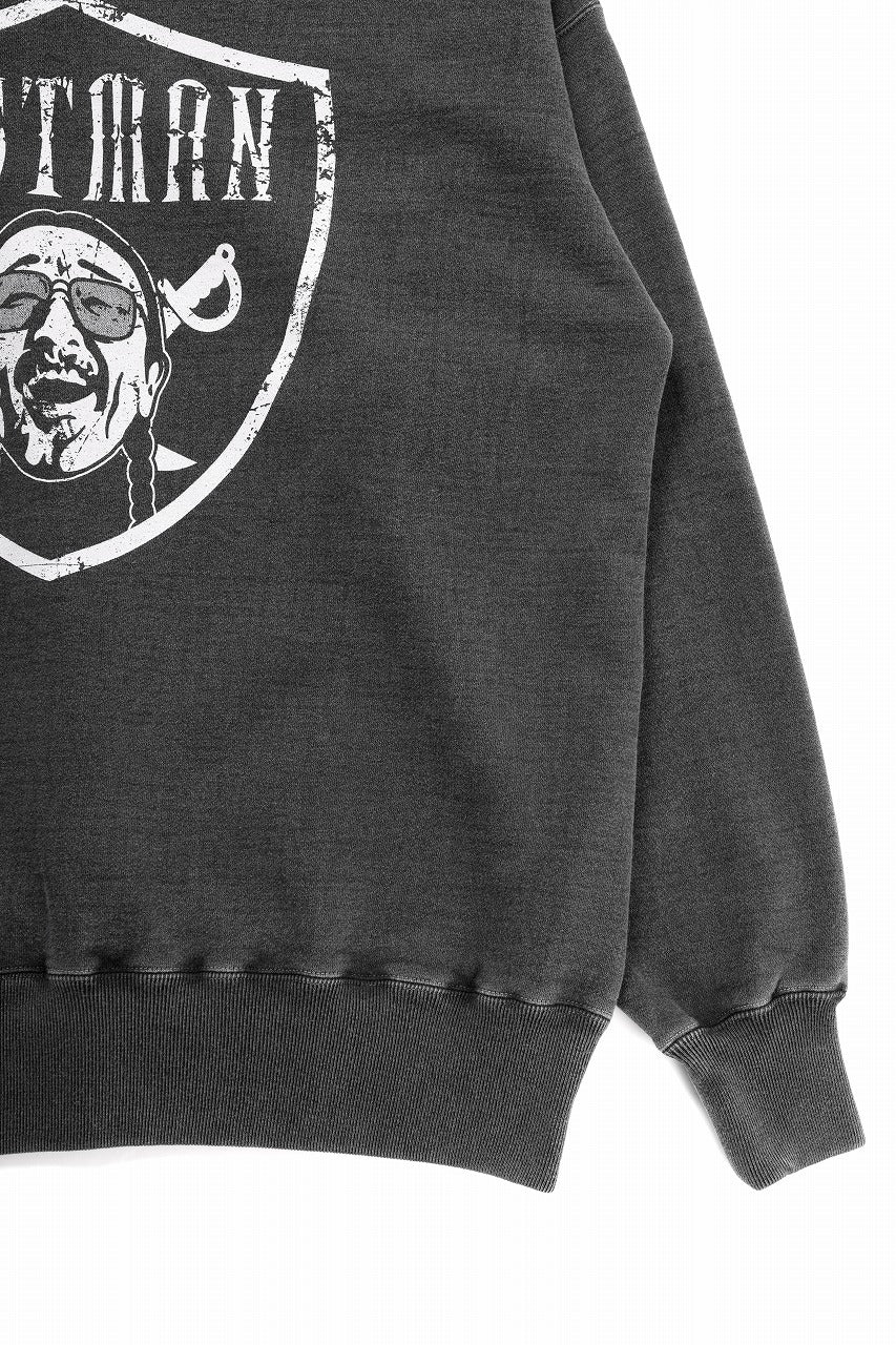 画像をギャラリービューアに読み込む, LASTMAN PRINTED CREW NECK -NFL- (BLACK)