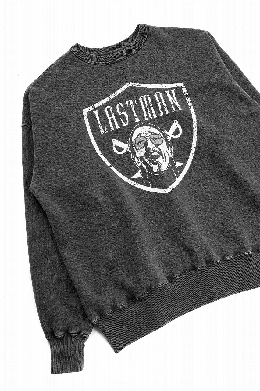 画像をギャラリービューアに読み込む, LASTMAN PRINTED CREW NECK -NFL- (BLACK)