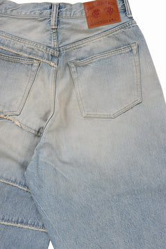 画像をギャラリービューアに読み込む, FULLCOUNT x KAMIYA Switching Denim Wide Bermuda Pants / 13.7oz Original Selvedge Denim (INDIGO BLUE)