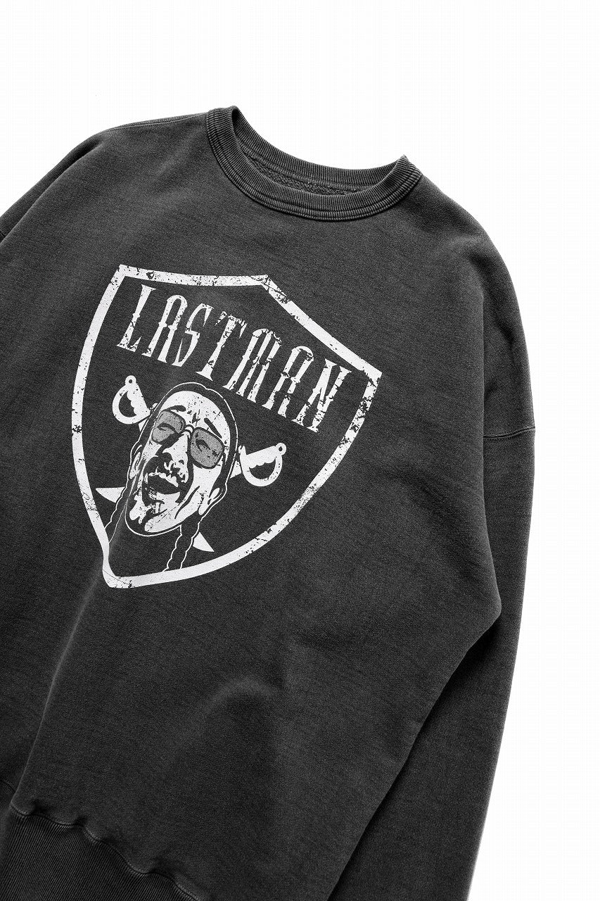 画像をギャラリービューアに読み込む, LASTMAN PRINTED CREW NECK -NFL- (BLACK)