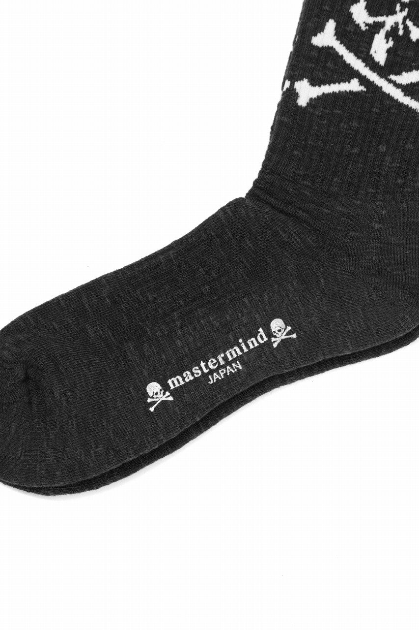 画像をギャラリービューアに読み込む, mastermind JAPAN REGULAR SOCKS / SKULL LOGO (BLACK)
