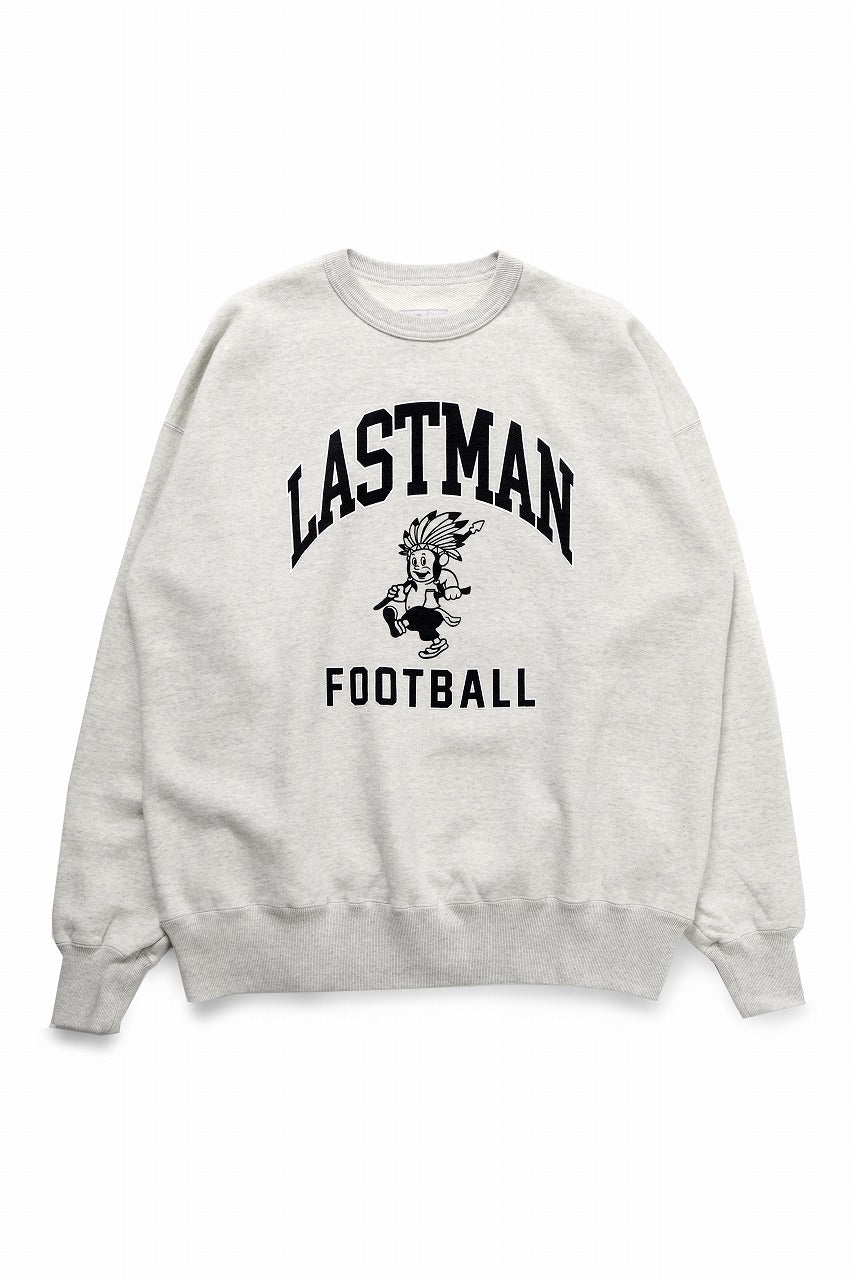 画像をギャラリービューアに読み込む, LASTMAN PRINTED CREW NECK -FC LM- (OATMEAL)