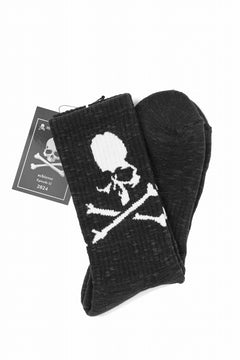 画像をギャラリービューアに読み込む, mastermind JAPAN REGULAR SOCKS / SKULL LOGO (BLACK)