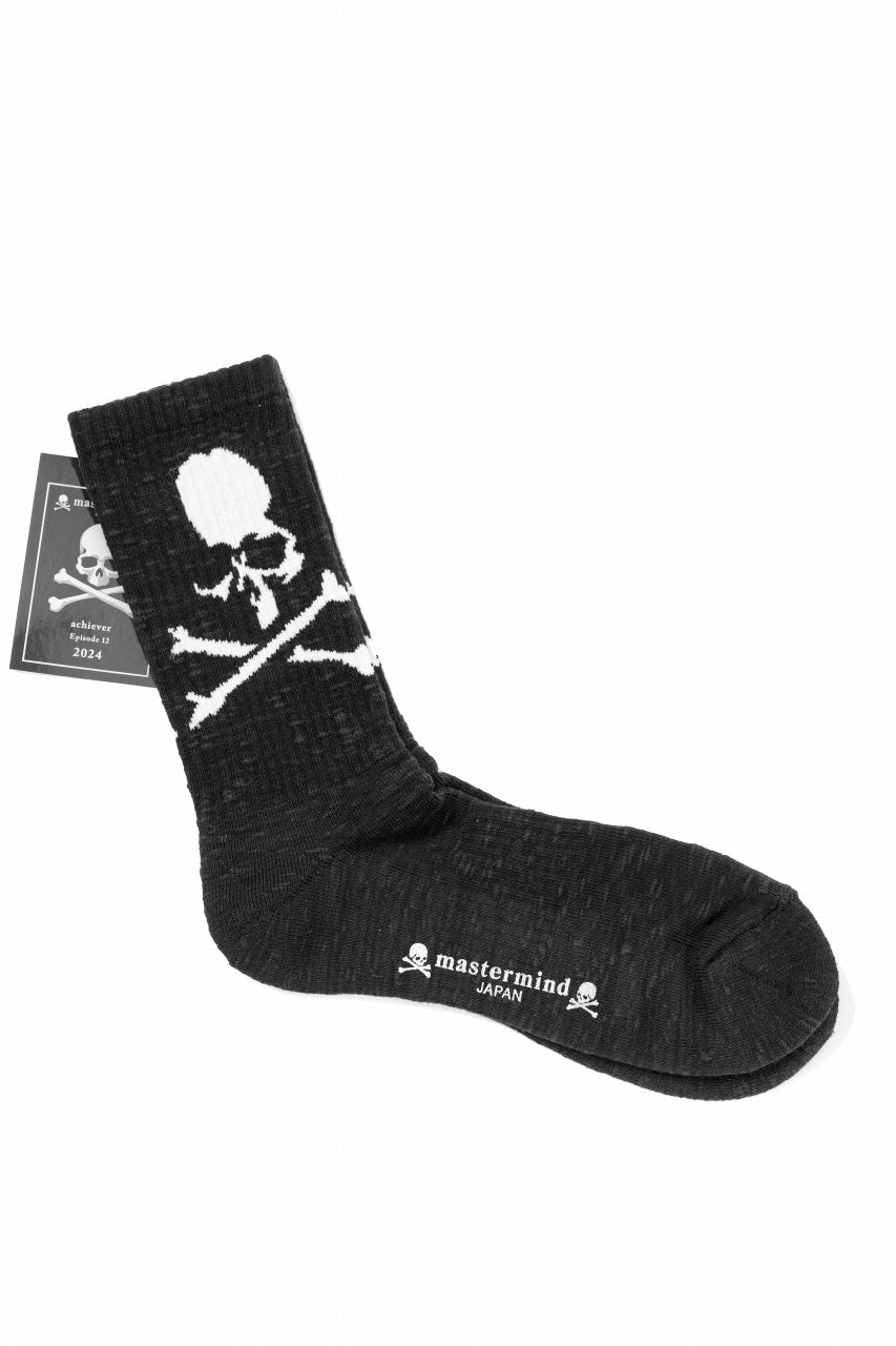 画像をギャラリービューアに読み込む, mastermind JAPAN REGULAR SOCKS / SKULL LOGO (BLACK)