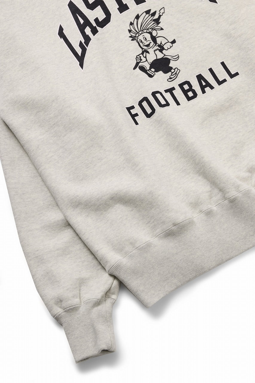 画像をギャラリービューアに読み込む, LASTMAN PRINTED CREW NECK -FC LM- (OATMEAL)