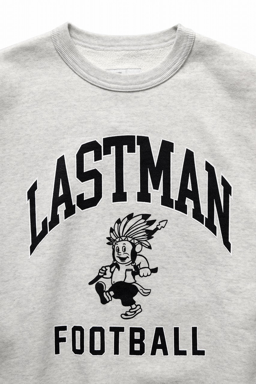 画像をギャラリービューアに読み込む, LASTMAN PRINTED CREW NECK -FC LM- (OATMEAL)