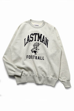 画像をギャラリービューアに読み込む, LASTMAN PRINTED CREW NECK -FC LM- (OATMEAL)