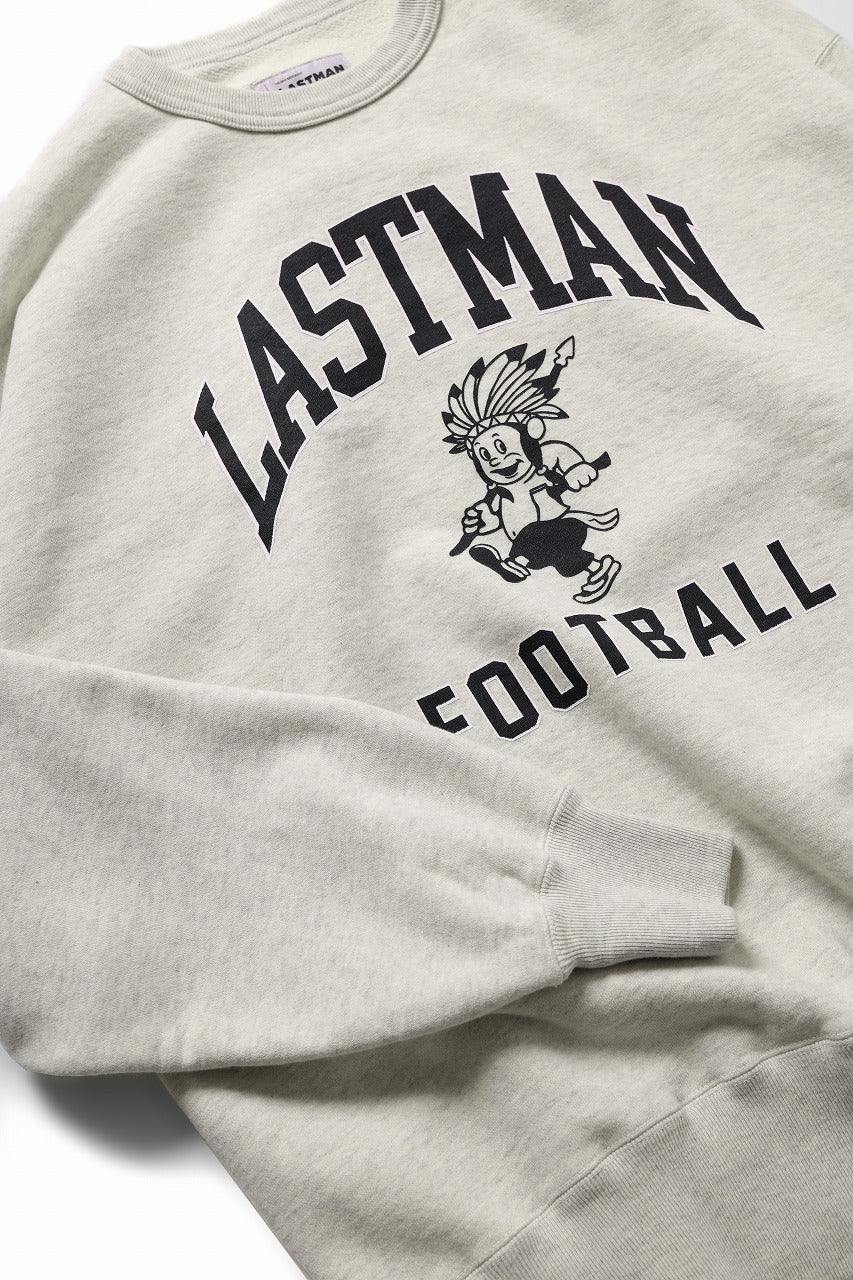 画像をギャラリービューアに読み込む, LASTMAN PRINTED CREW NECK -FC LM- (OATMEAL)