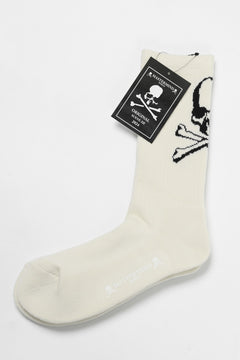 画像をギャラリービューアに読み込む, MASTERMIND WORLD REGULAR SOCKS / SKULL LOGO (WHITE)