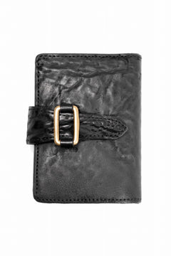 画像をギャラリービューアに読み込む, ierib Folded Wallet / Waxed Horse Butt Leather (BLACK #B)