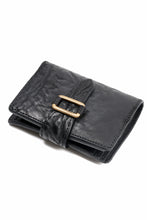 画像をギャラリービューアに読み込む, ierib Folded Wallet / Waxed Horse Butt Leather (BLACK #B)