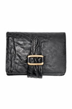 画像をギャラリービューアに読み込む, ierib Folded Wallet / Waxed Horse Butt Leather (BLACK #B)