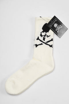 画像をギャラリービューアに読み込む, mastermind JAPAN REGULAR SOCKS / SKULL LOGO (WHITE)