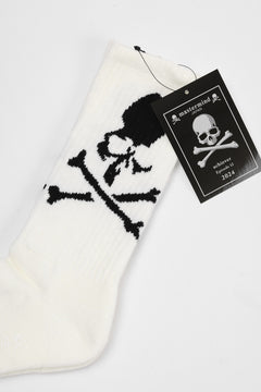 画像をギャラリービューアに読み込む, mastermind JAPAN REGULAR SOCKS / SKULL LOGO (WHITE)
