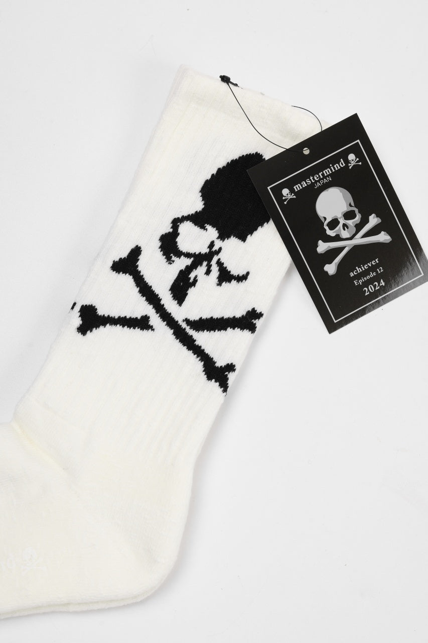 画像をギャラリービューアに読み込む, mastermind JAPAN REGULAR SOCKS / SKULL LOGO (WHITE)