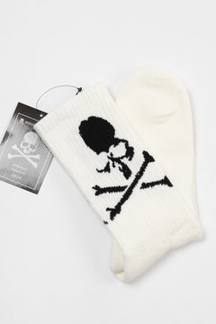 画像をギャラリービューアに読み込む, mastermind JAPAN REGULAR SOCKS / SKULL LOGO (WHITE)