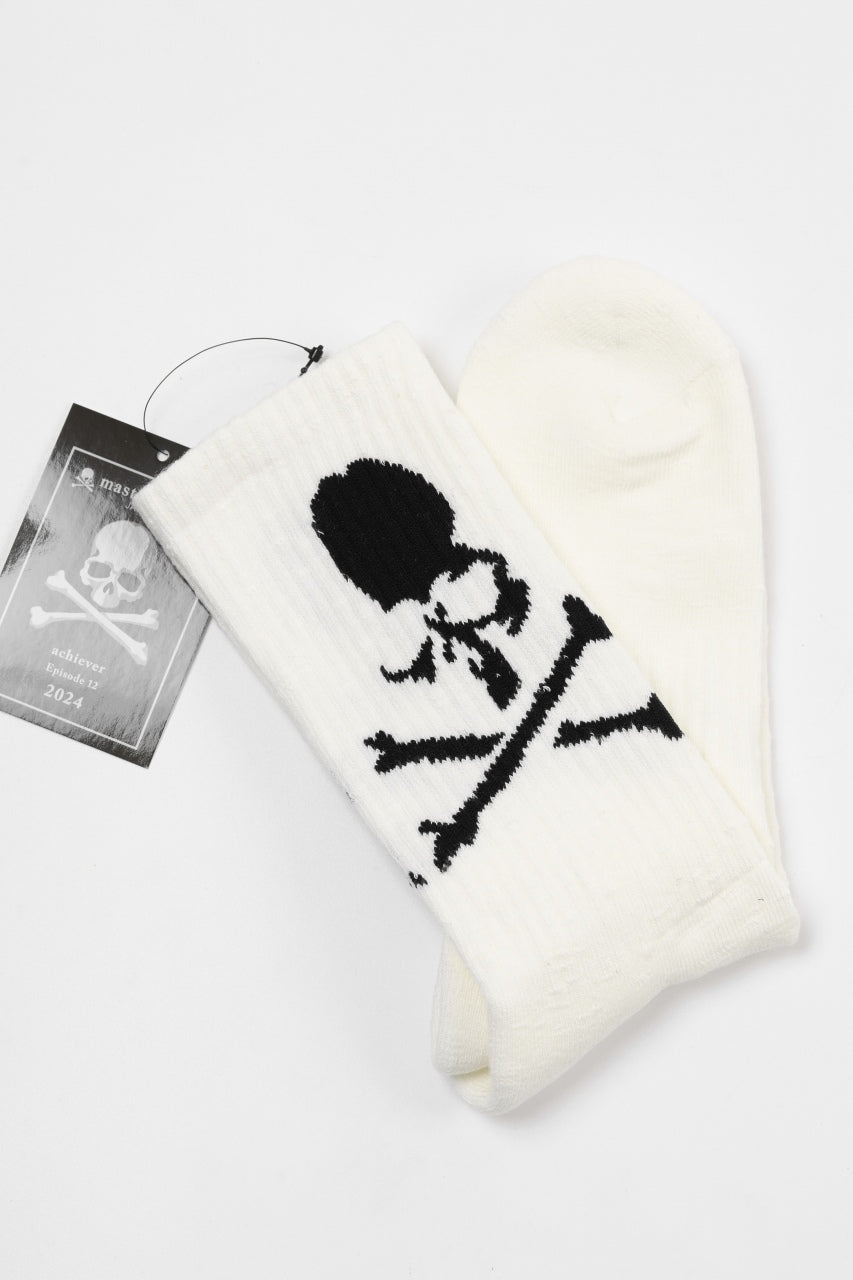 画像をギャラリービューアに読み込む, mastermind JAPAN REGULAR SOCKS / SKULL LOGO (WHITE)