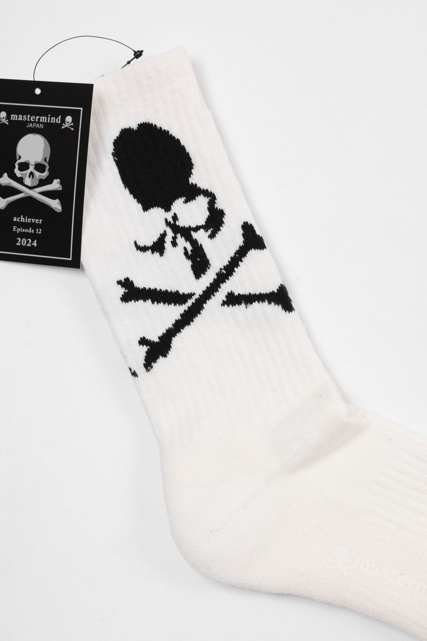 画像をギャラリービューアに読み込む, mastermind JAPAN REGULAR SOCKS / SKULL LOGO (WHITE)