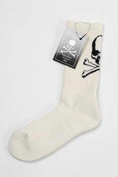 画像をギャラリービューアに読み込む, MASTERMIND WORLD REGULAR SOCKS / SKULL LOGO (WHITE)