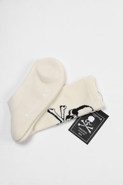 画像をギャラリービューアに読み込む, MASTERMIND WORLD REGULAR SOCKS / SKULL LOGO (WHITE)
