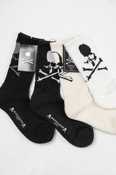 画像をギャラリービューアに読み込む, MASTERMIND WORLD REGULAR SOCKS / SKULL LOGO (WHITE)