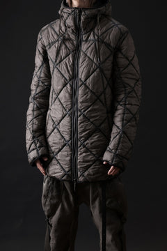画像をギャラリービューアに読み込む, masnada QUILTED HOOD JACKET / OVER STUFFED PAPER NYLON (DUST)