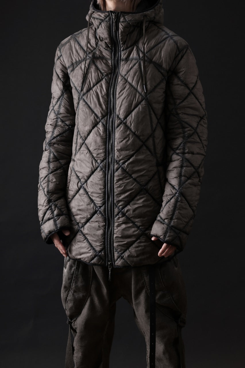 画像をギャラリービューアに読み込む, masnada QUILTED HOOD JACKET / OVER STUFFED PAPER NYLON (DUST)