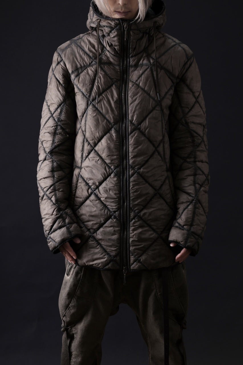 画像をギャラリービューアに読み込む, masnada QUILTED HOOD JACKET / OVER STUFFED PAPER NYLON (DUST)