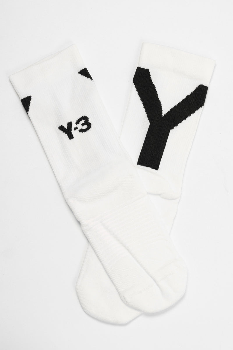 レビュー高評価商品 Y-3 OSAKA LOOM – (WHITE) HI SOCK Yamamoto Yohji レッグウェア