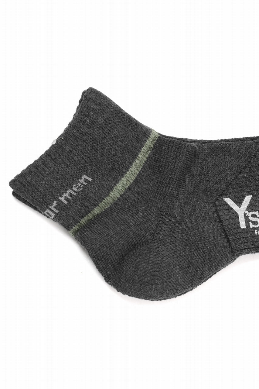 画像をギャラリービューアに読み込む, Y's for men ANKLE PILE SOCKS (CHARCOAL)