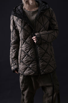 画像をギャラリービューアに読み込む, masnada QUILTED HOOD JACKET / OVER STUFFED PAPER NYLON (DUST)
