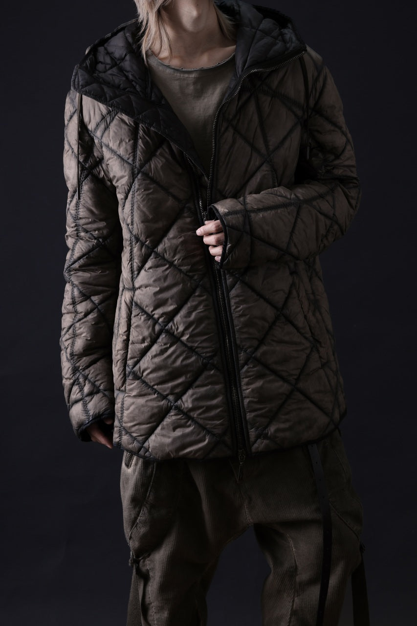 画像をギャラリービューアに読み込む, masnada QUILTED HOOD JACKET / OVER STUFFED PAPER NYLON (DUST)