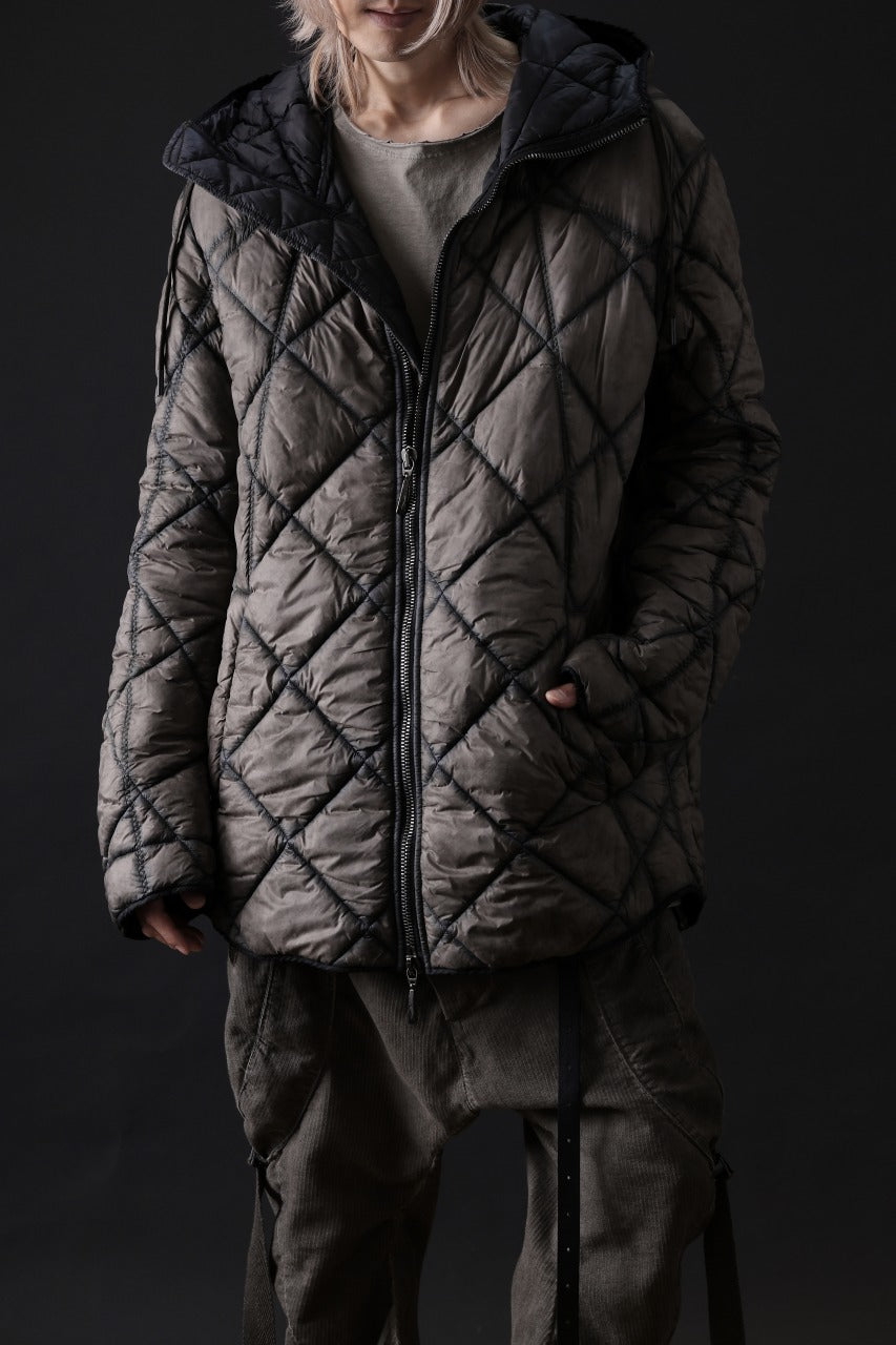 画像をギャラリービューアに読み込む, masnada QUILTED HOOD JACKET / OVER STUFFED PAPER NYLON (DUST)