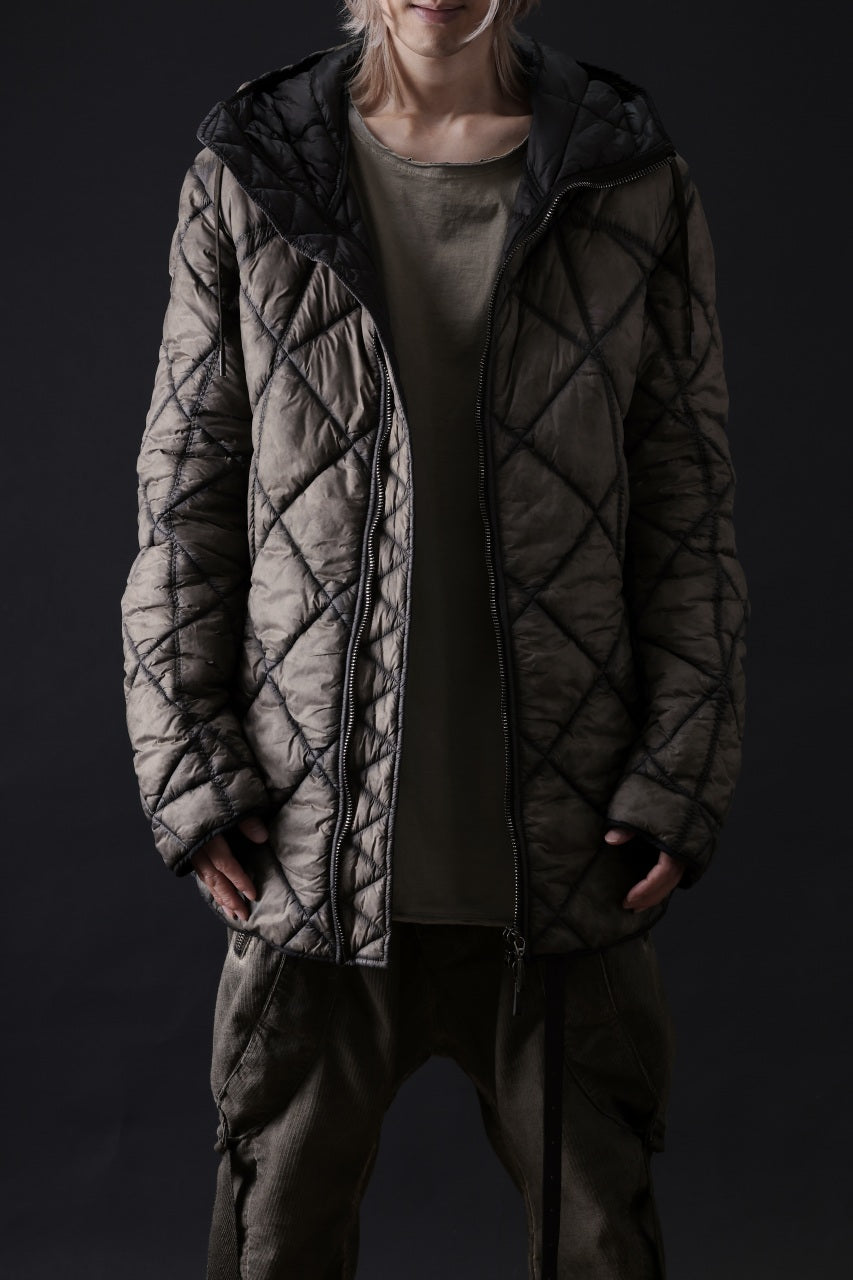 画像をギャラリービューアに読み込む, masnada QUILTED HOOD JACKET / OVER STUFFED PAPER NYLON (DUST)