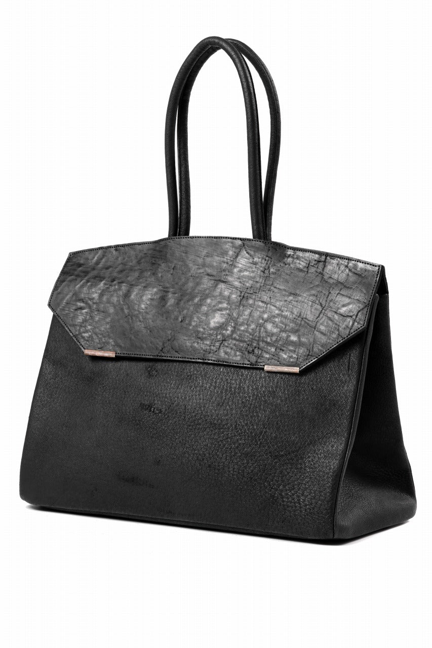 Load image into Gallery viewer, ierib exclusive Bark Bag Prot 40 / Wild Boar + Waxed Horse Butt Leather (BLACK)